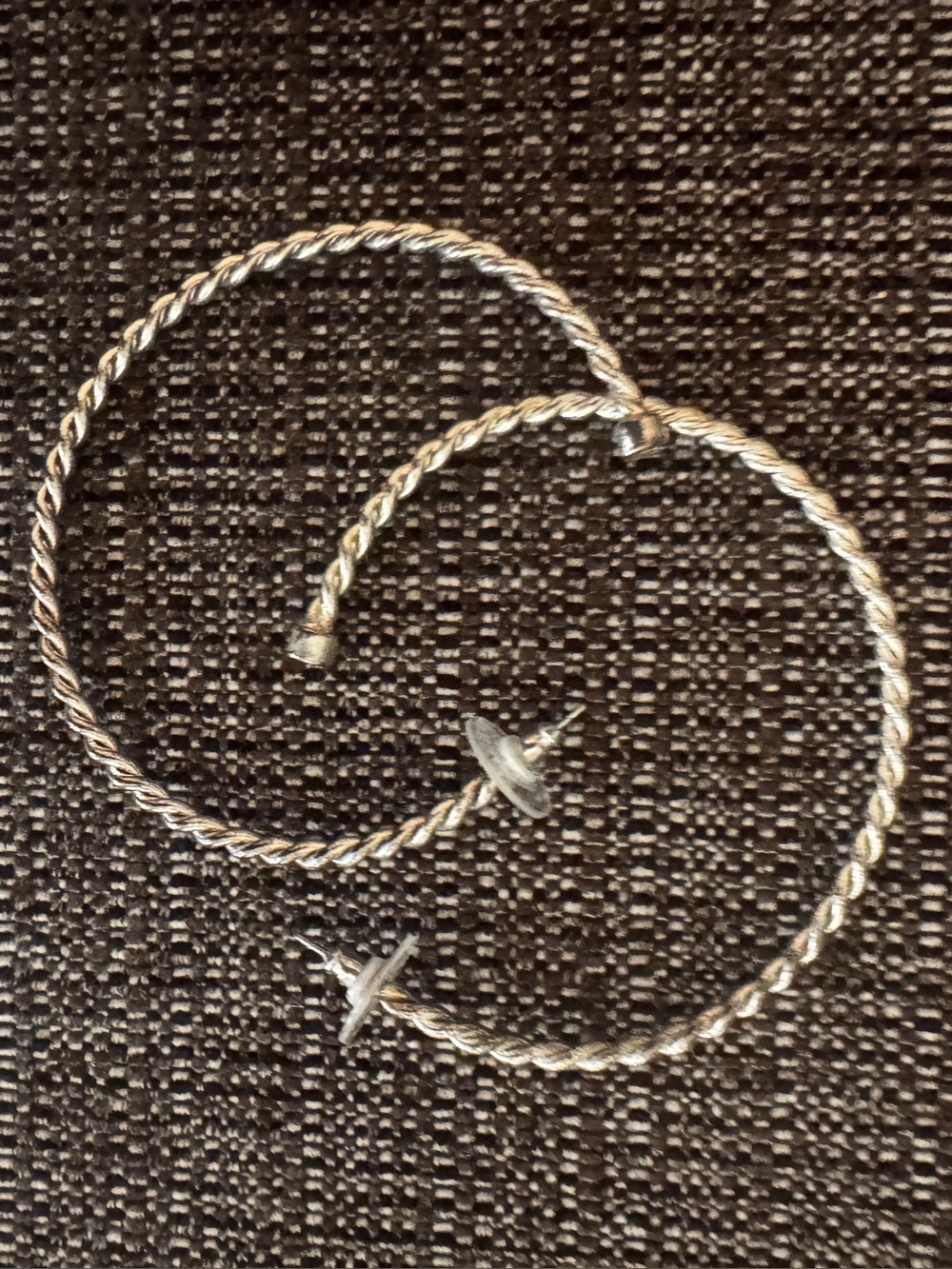 Ralph Lauren Twisted Hoop Earrings - Silver